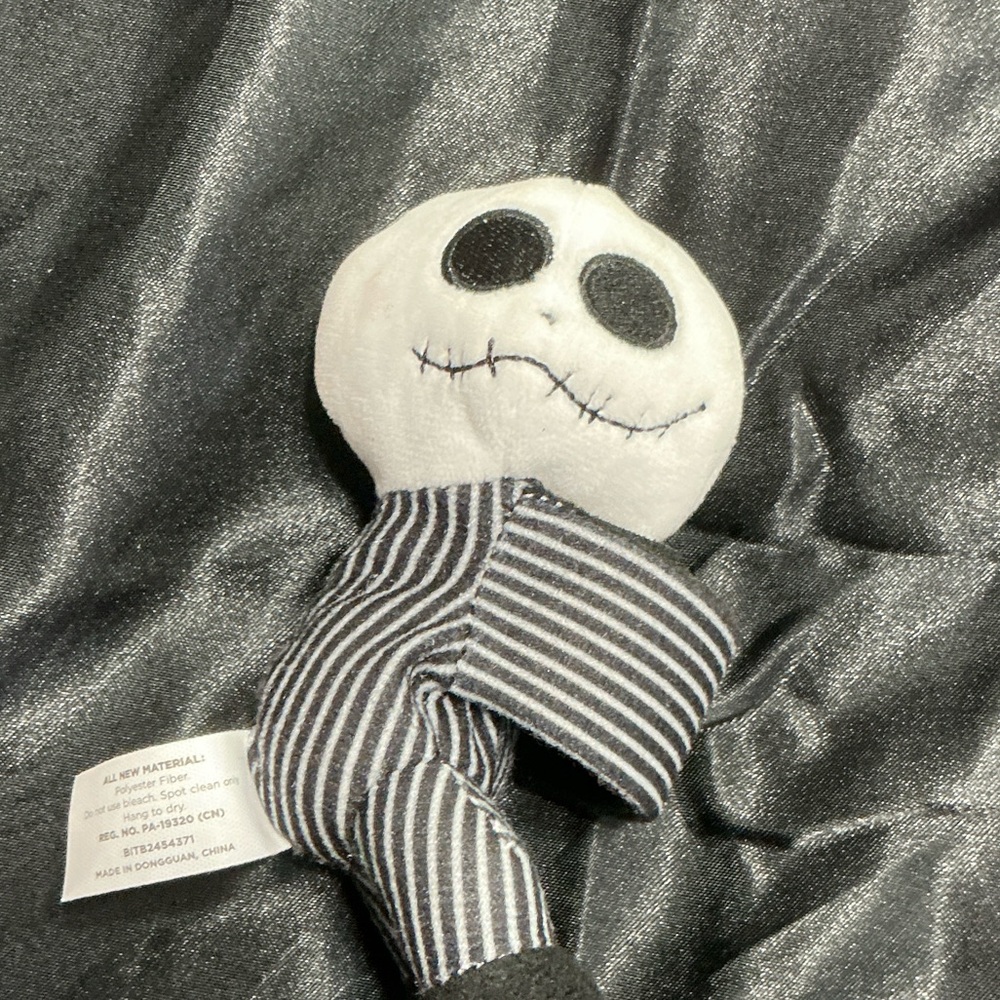 Striped Black and White Plush Toy